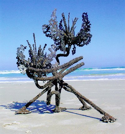 'Midnight and Frozen' metal sculpture, by Gilbert McCann.